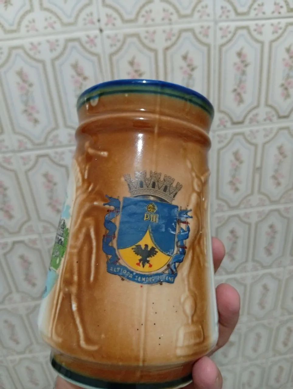 Caneca porcelana antiga Petrópolis  - Foto 3
