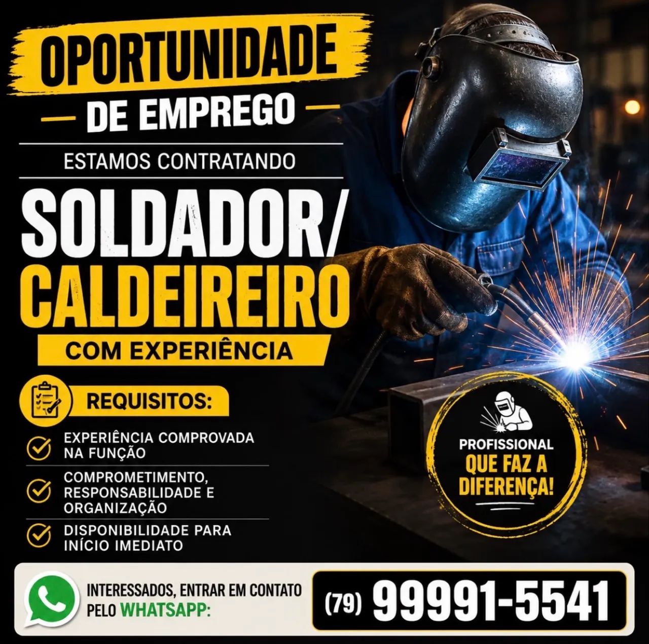 VAGA EMPREGO SOLDADOR