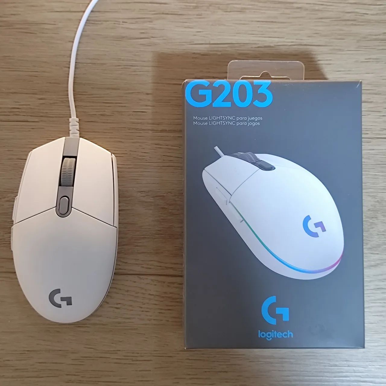 Mouse Logitech G203 + Mousepad redragon 