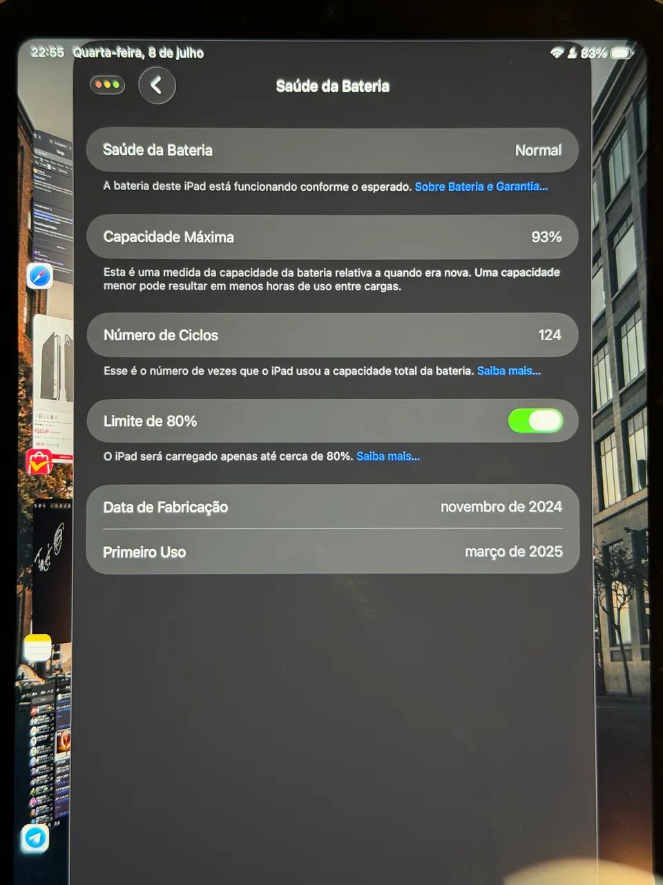 iPad Mini 7 128gb + Apple Pencil Pro e Capa fólio - Foto 4