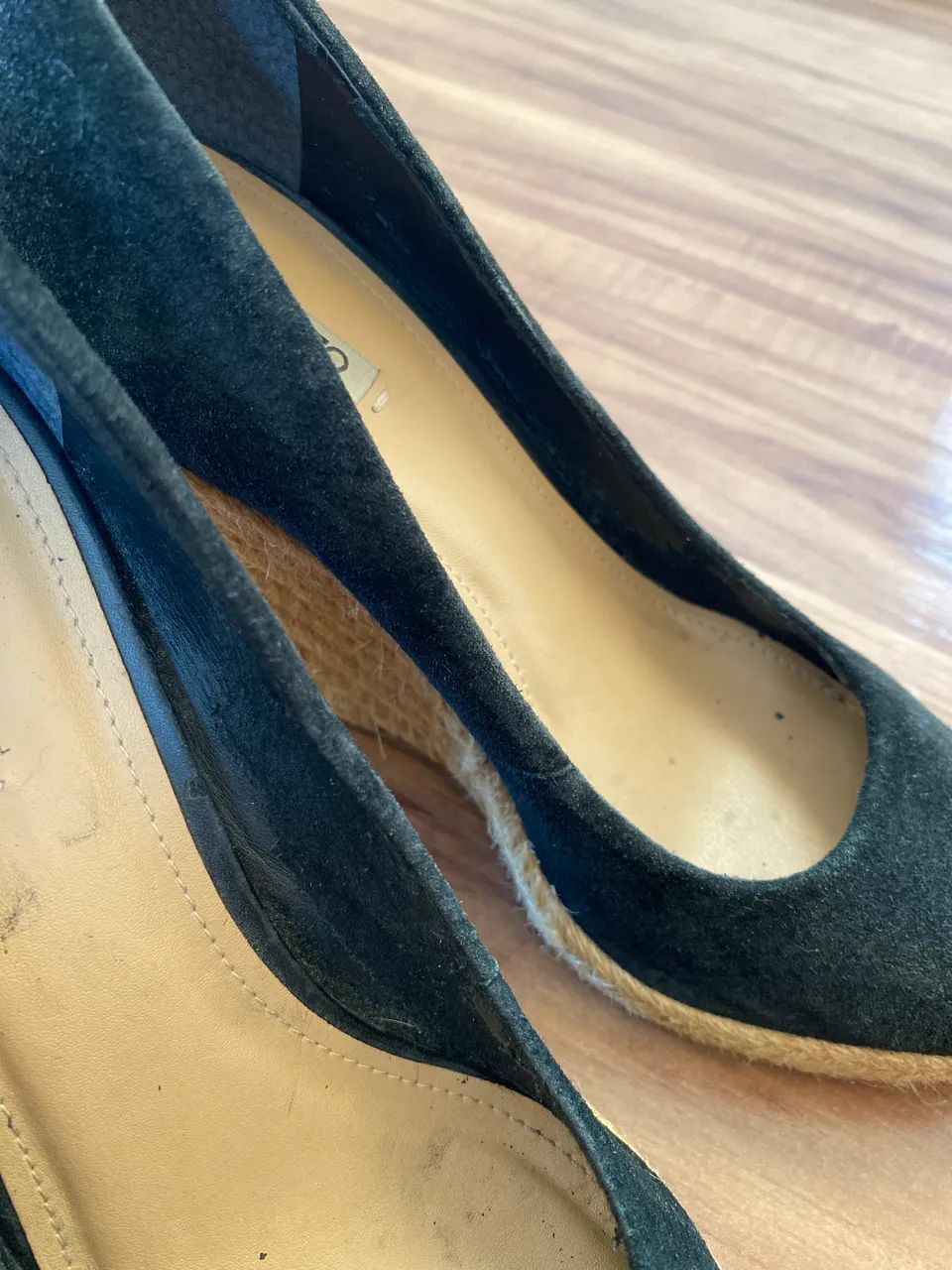 Espadrille preta de camurça  - Foto 3