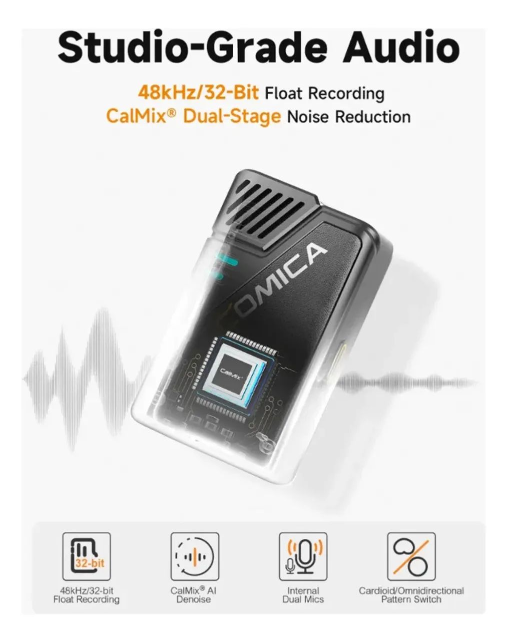 Microfone Sem Fio Comica Boomax - Compatível com Câmera e Smartphone **Novo** - Foto 5