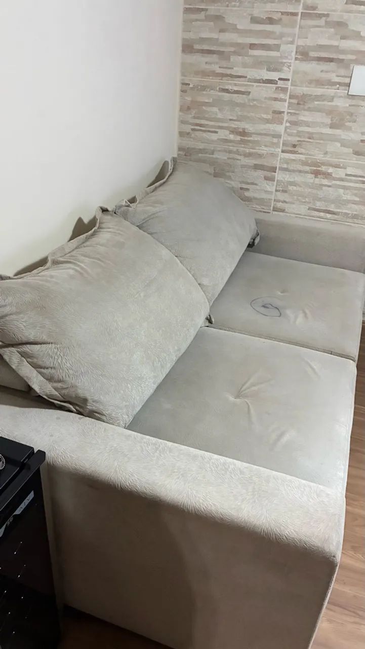 Sofá retrátil 2 lugares - grande e confortável - Luciana Móveis - Foto 4
