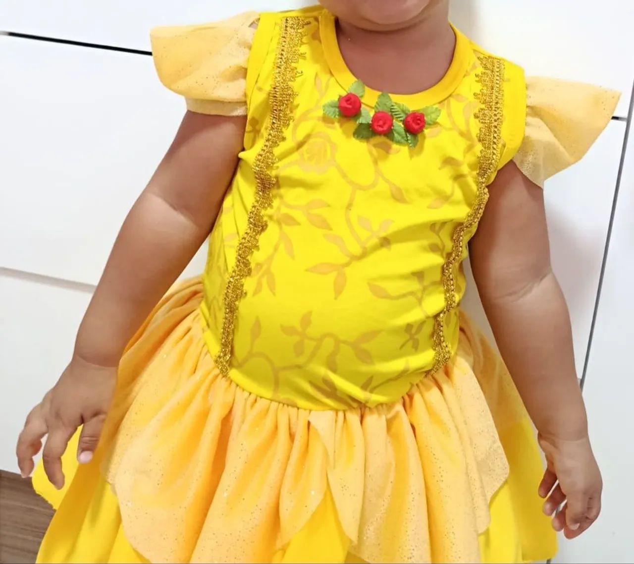 Vestido Infantil Fantasia Bela - Foto 3