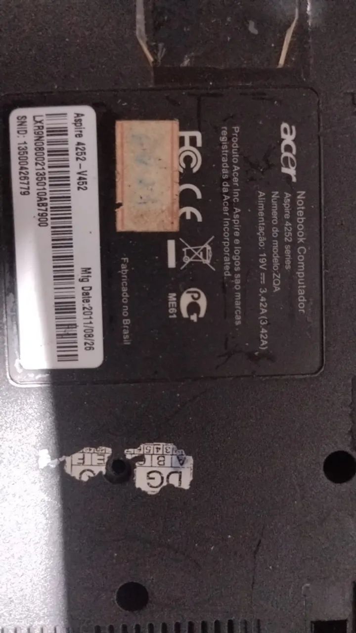 Placa de notebook precisa de reparo- Placa-Mãe Notebook Acer Aspire 4252 - Série V452  - Foto 2