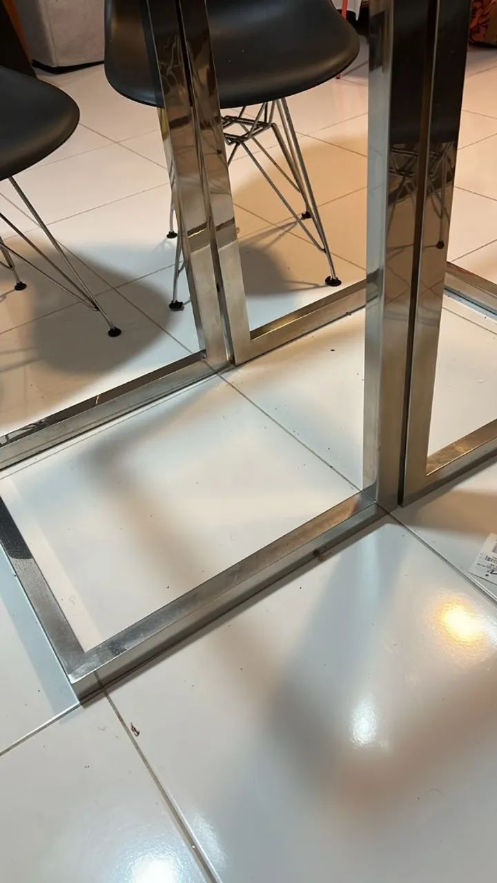 Pés base em inox para tampo de mesa - Foto 2
