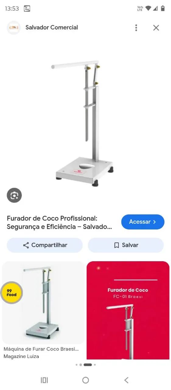 Furador de coco manual