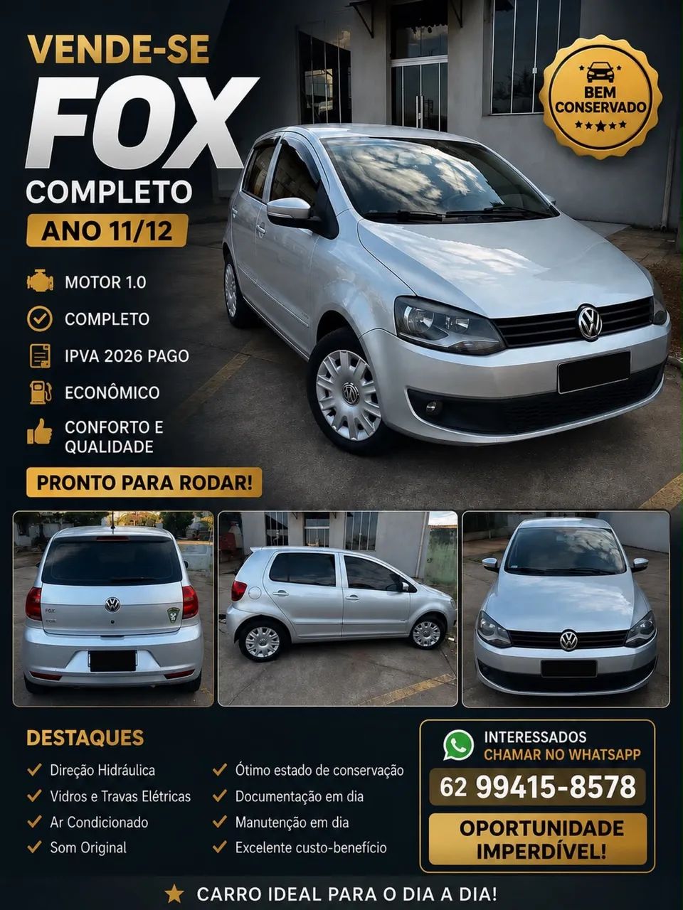 Volkswagen Fox Fox 1.0 Mi Total Flex 8V 5p 2012