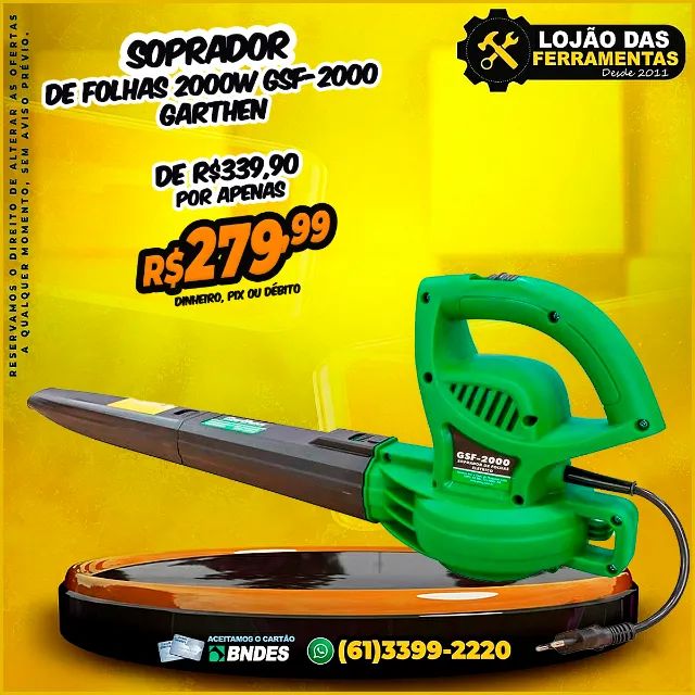 Soprador de Folhas 2000w Gsf-2000 Garthen