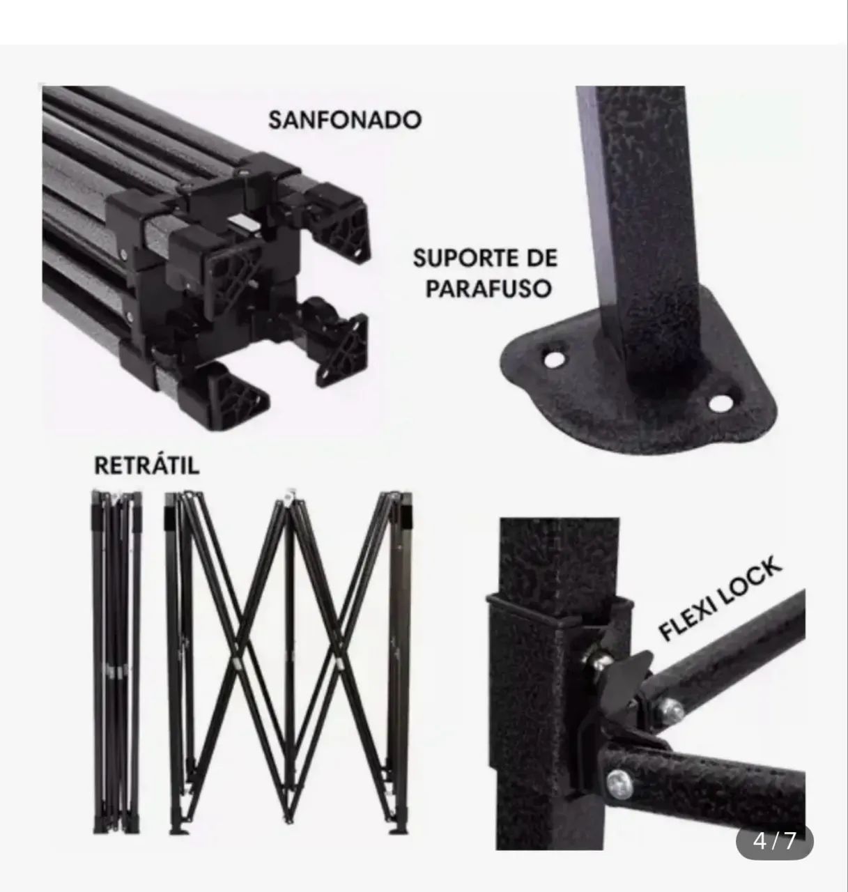 Tenda sanfonada 3 x 3 - Foto 3