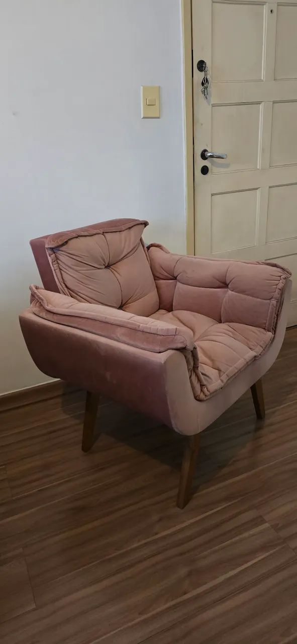 Poltrona Opala cor Rosê - Foto 2