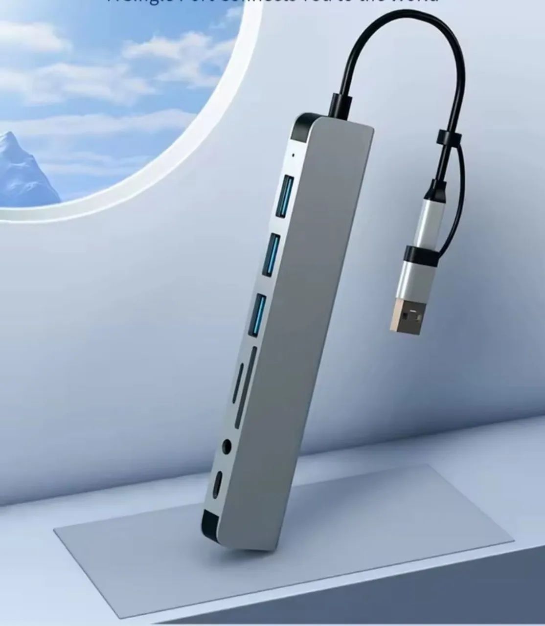 Hub 8 em 2 Tipo C USB  - Foto 2