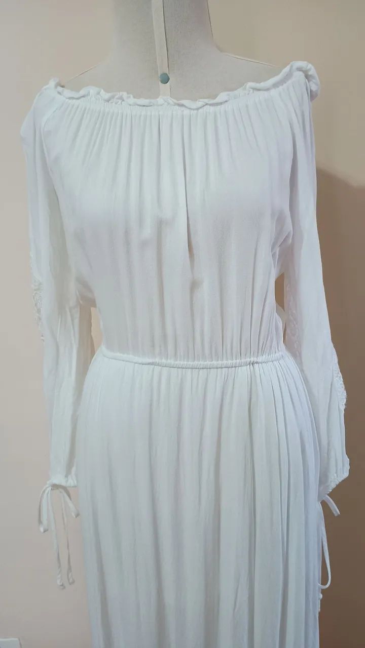 Vestido longo branco Forever 21 - Foto 2