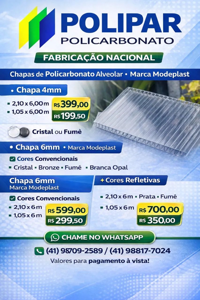 Chapa de Policarbonato Alveolar