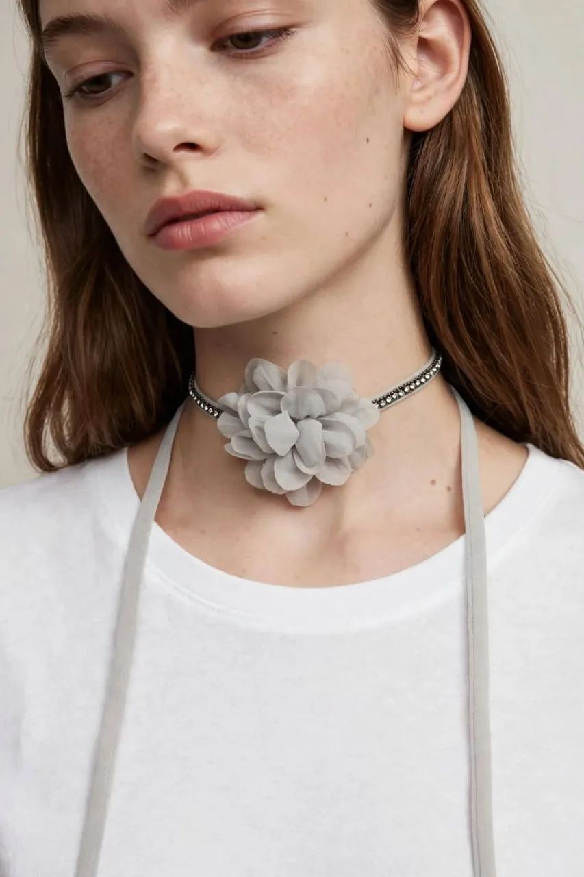 Choker Zara cinza nova estilo boho