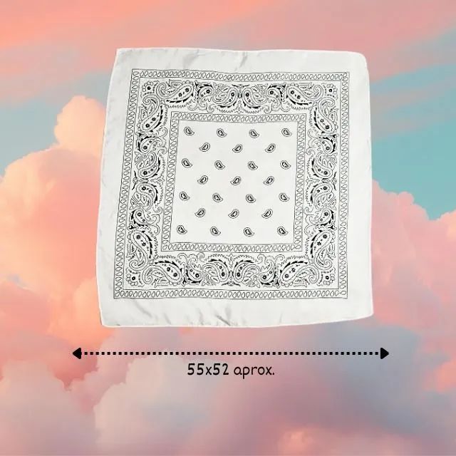 Bandana estampada cor branca  - Foto 2