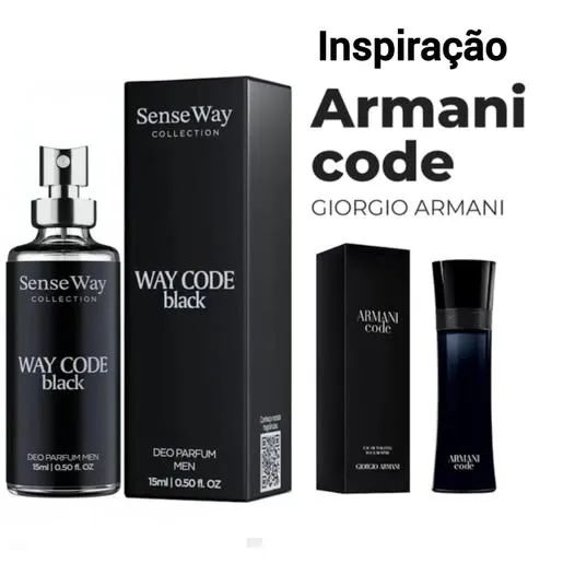 Perfume Deo Colônia Masculino Way Code Black 15ml