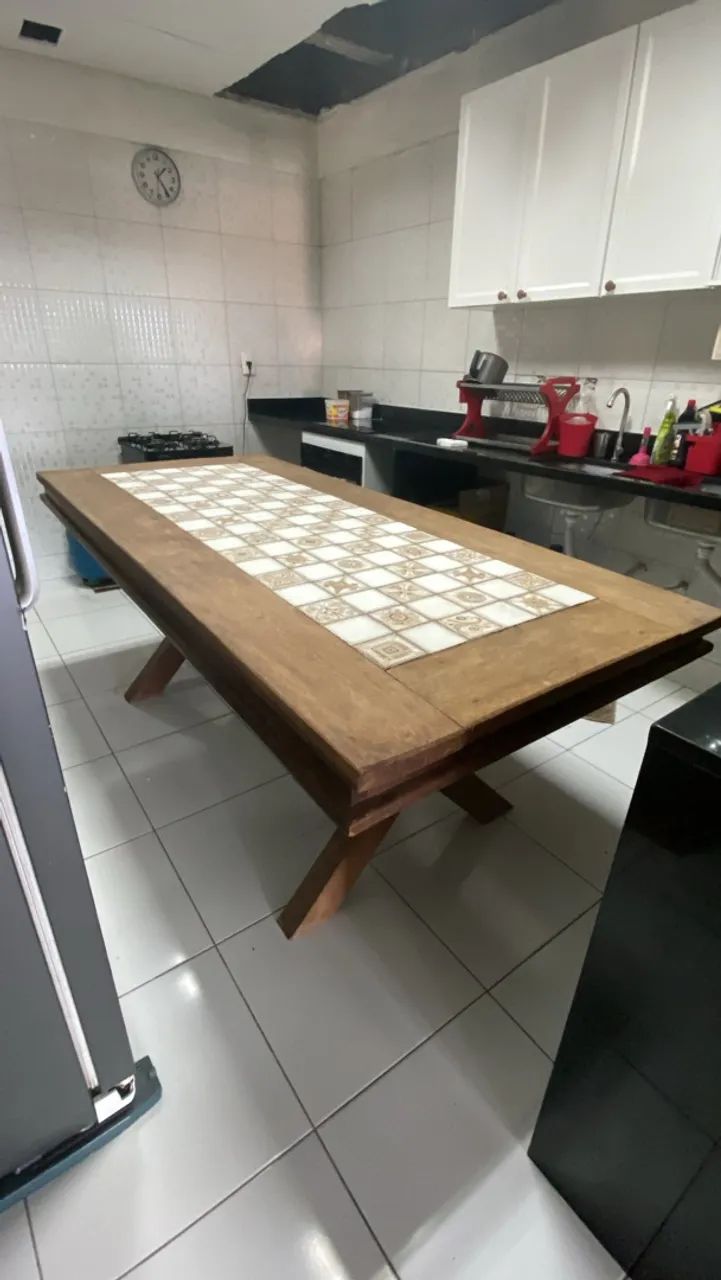MESA COM BANCOS - GRAVATÁ MÓVEIS RÚSTICOS  - Foto 5