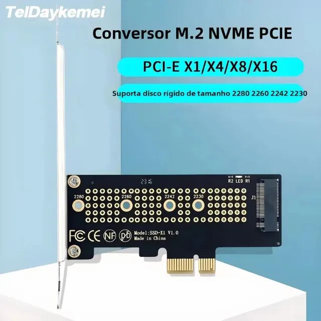 Adaptador para M2 NVME Pci-e X1, Novo  - Foto 2