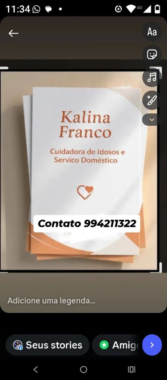 Cuidadora e serviços domésticos 