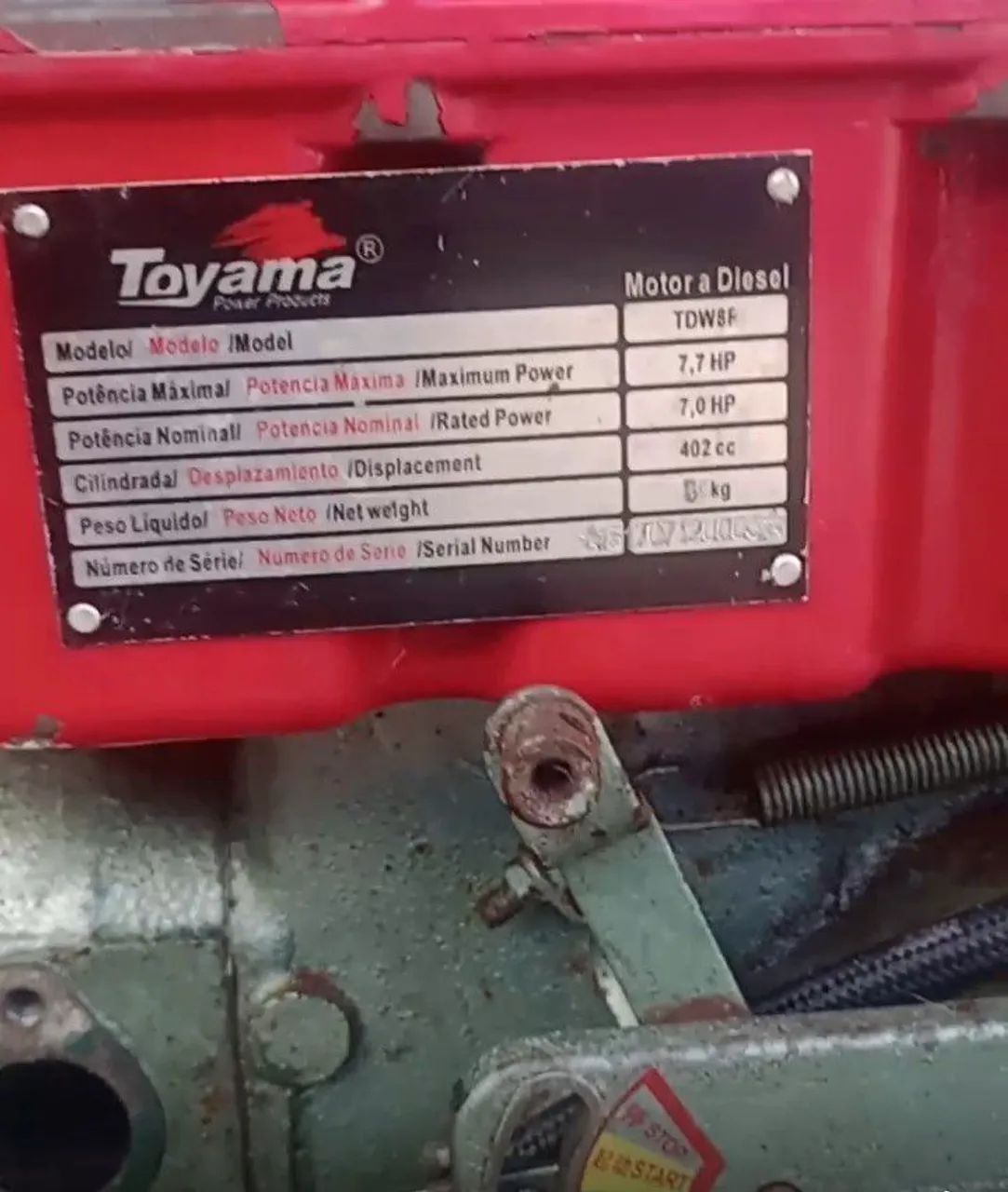 Motor Toyama Diesel TDW8F
