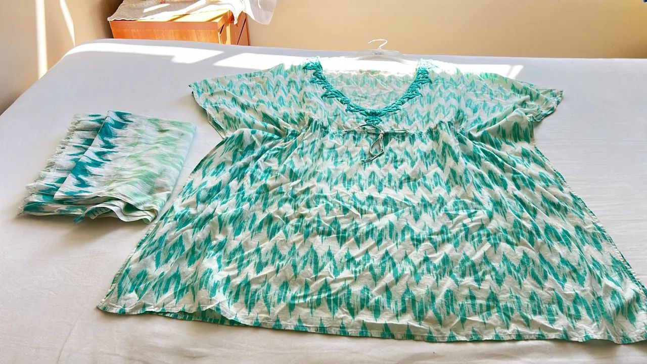 Conjunto saúda de praia /canga algodão leve , GG  - Foto 2