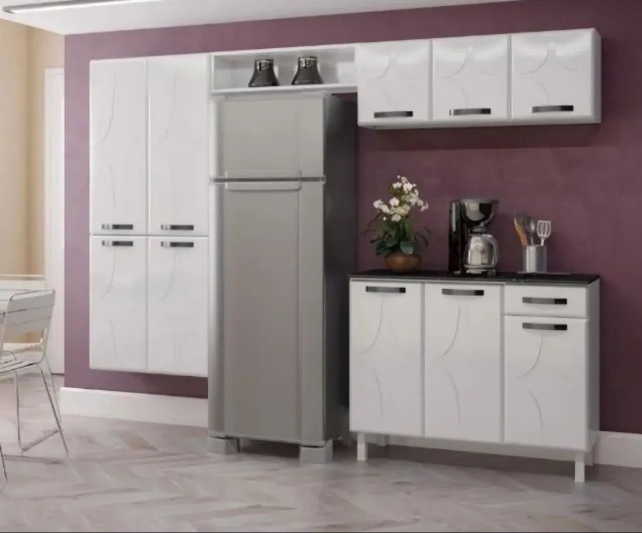 Cozinha compacta de aço rubi smart 