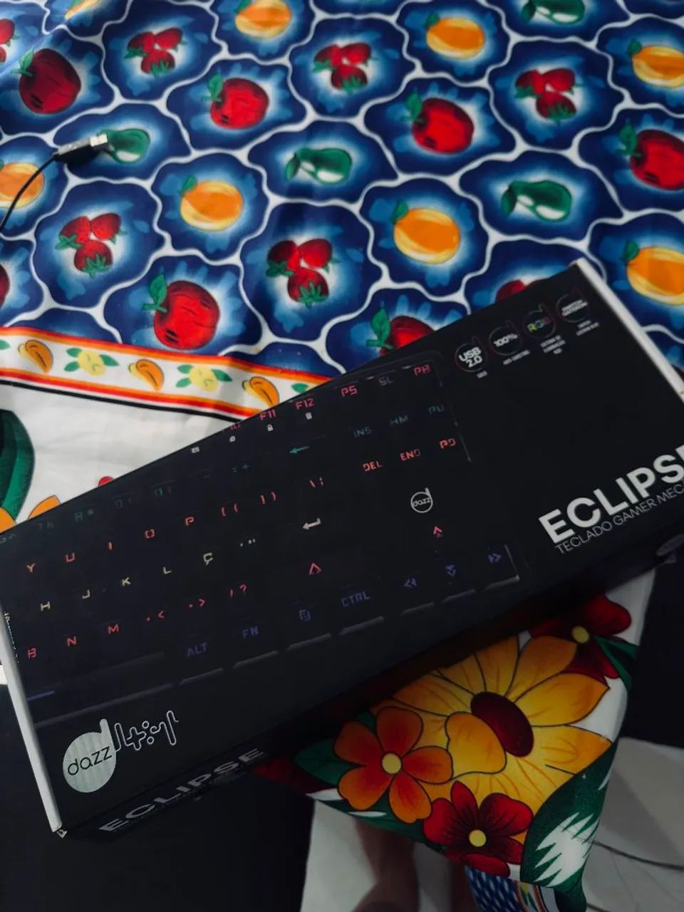Teclado Dazz Eclipse RGB e Mouse G203 Logitech - Foto 3