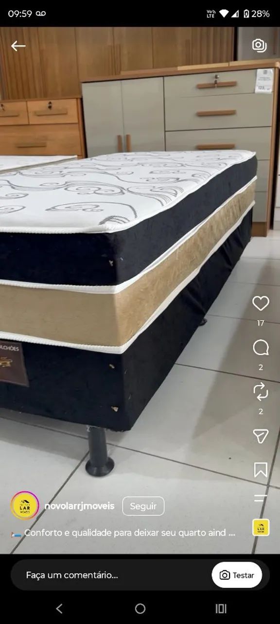 Cama box solteiro Dijon espumas d33 / pague na entrega  - Foto 3