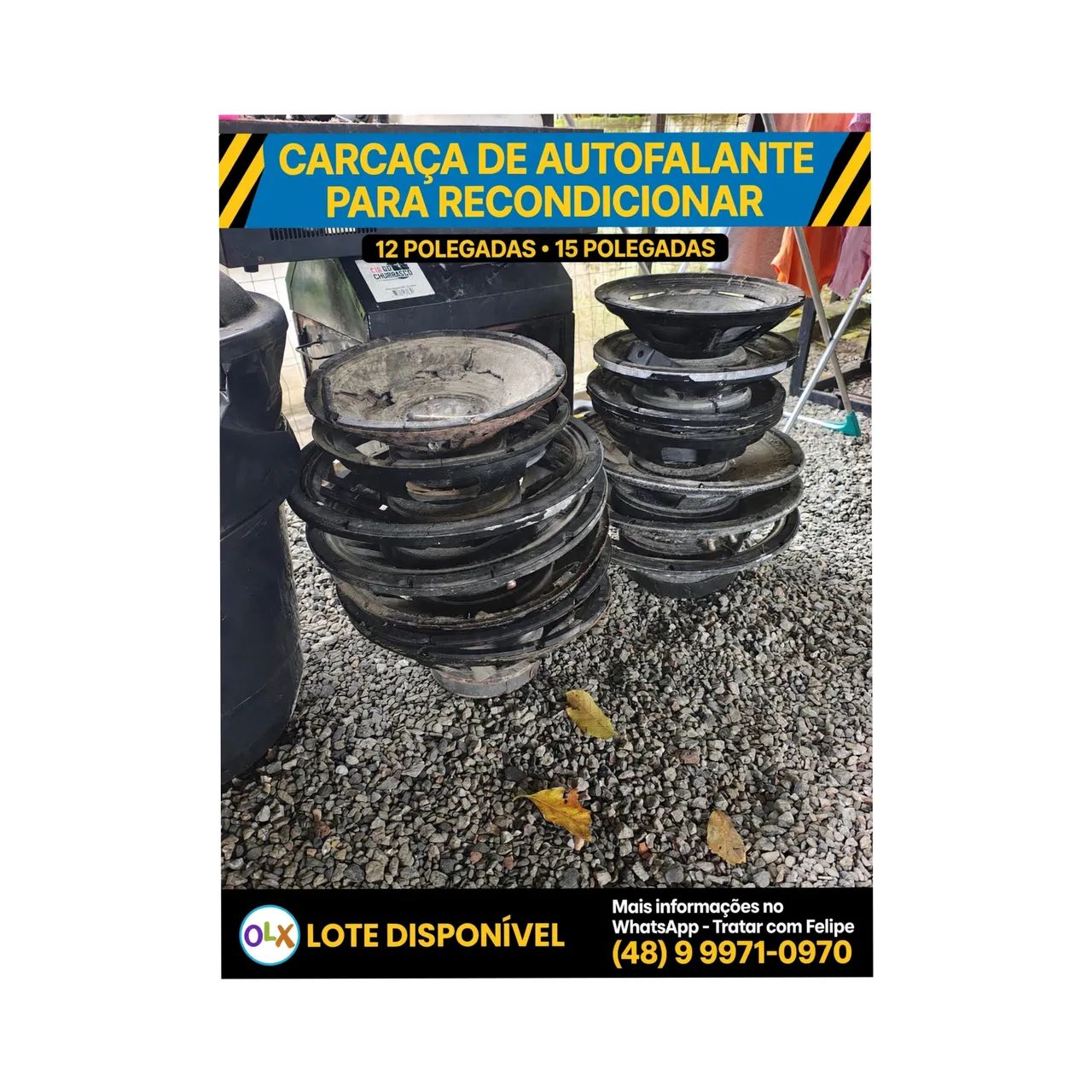 Carcaça de alto-falantes para recondicionar 