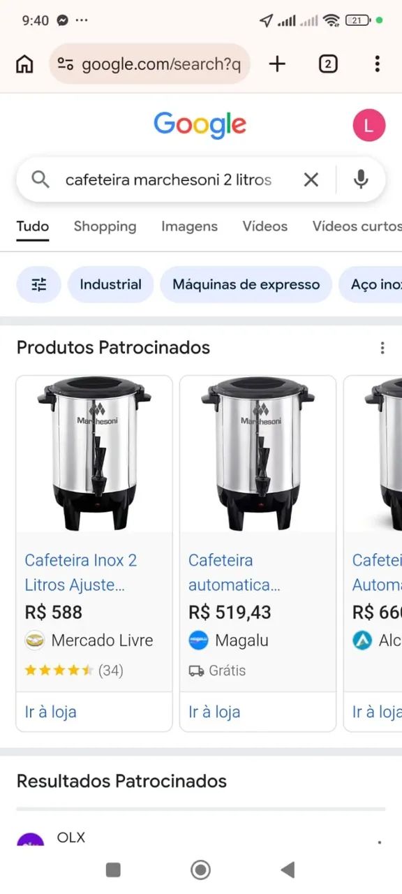 cafeteira profissional