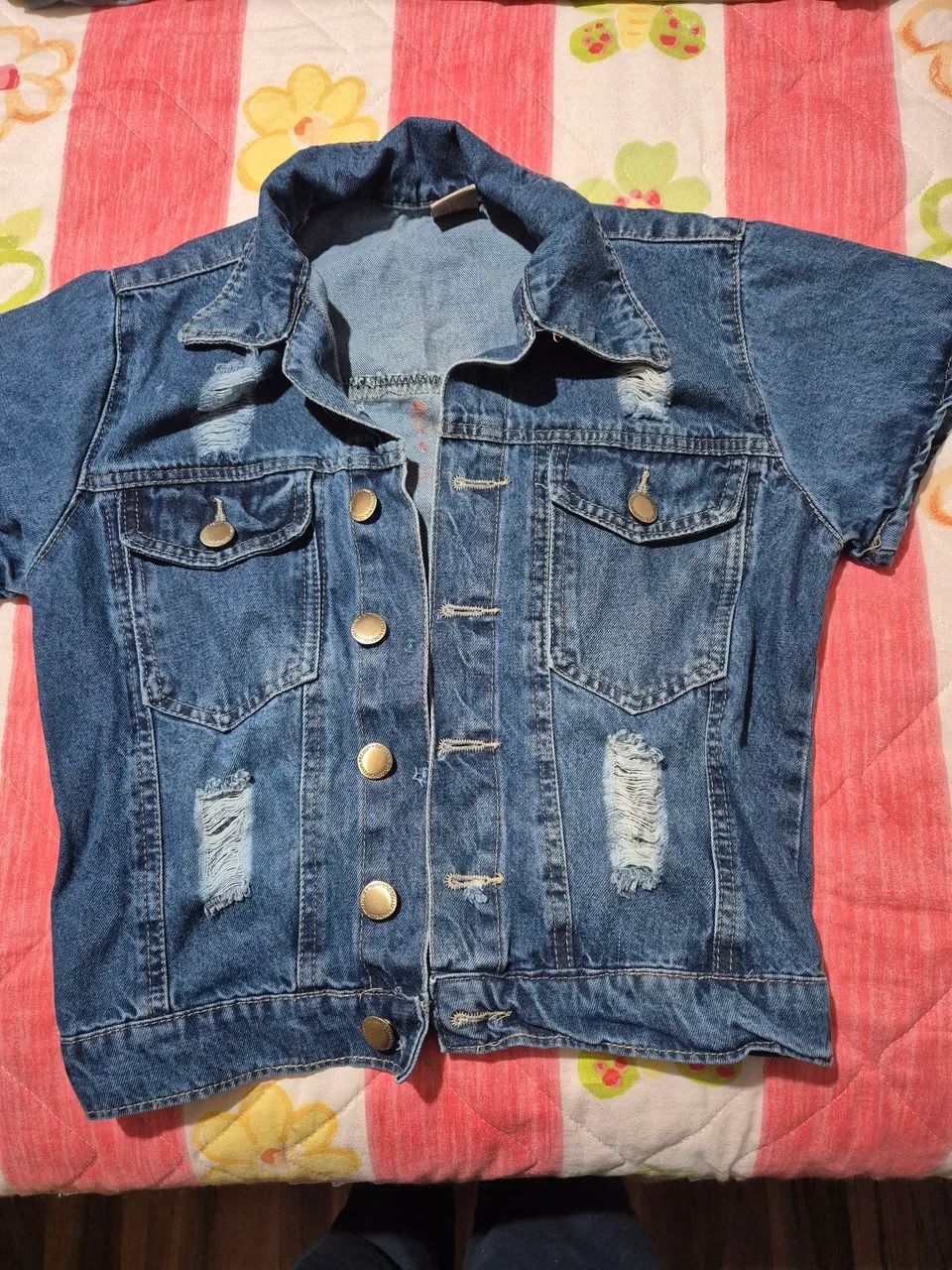 Vende-se colete jeans tamanho P
