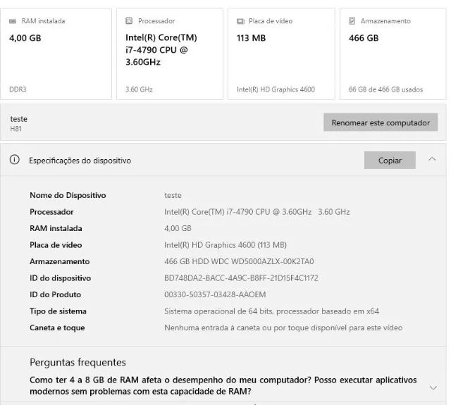 processador Intel core i7 4790 - Foto 3