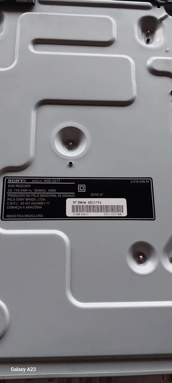 DVD HOME THEATRE SYSTEM DAV-DZ7T GENEZI SONY USADO - Foto 5