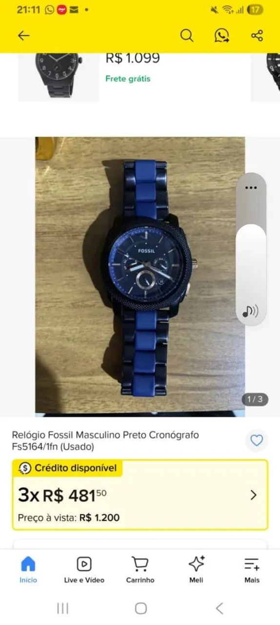 RELÓGIO FOSSIL MASCULINO MACHINE FS5164 - Foto 3
