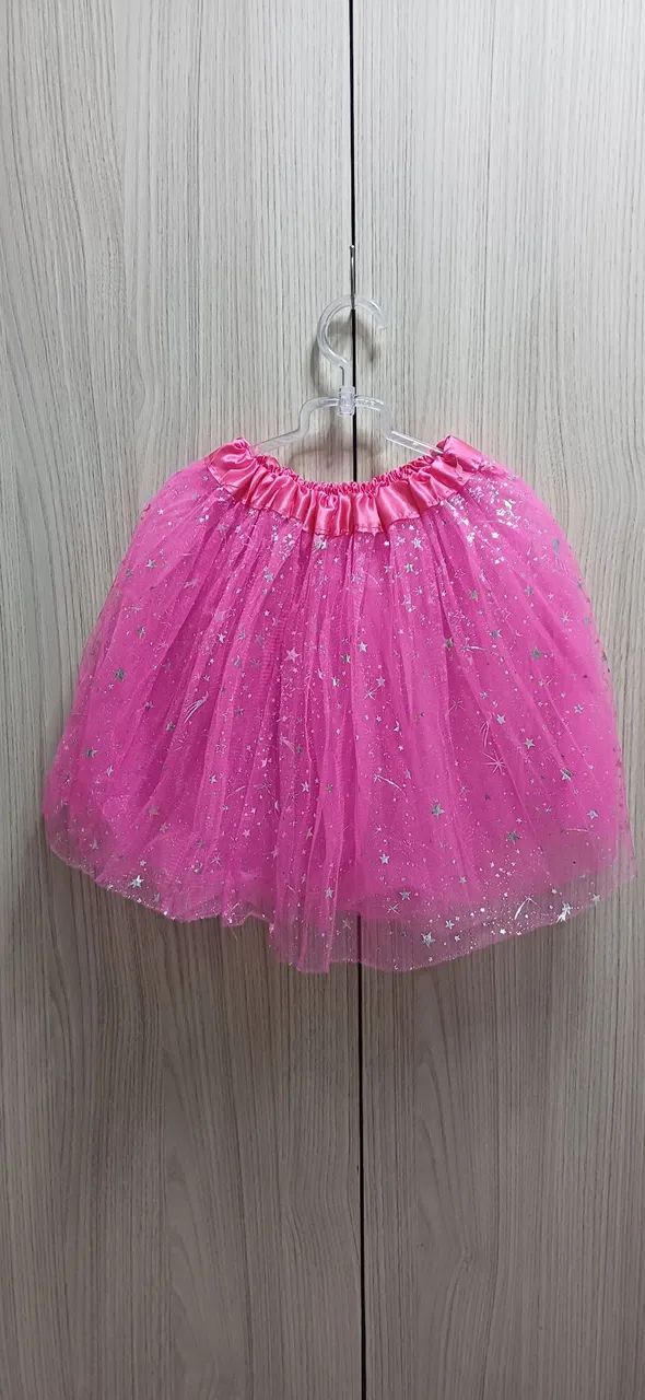 Saia de tule com brilho 30 cm - Foto 2