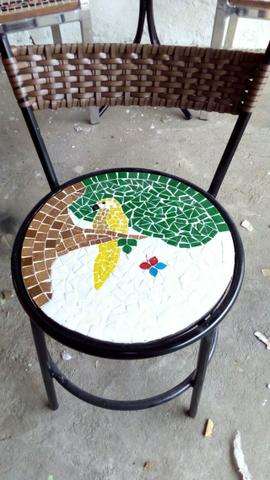 Banquinho banco mosaico - Foto 3