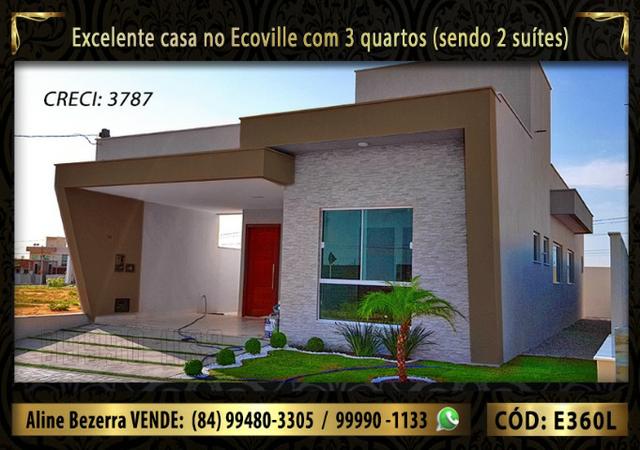 Financia, casa com 3 suítes no Ecoville, sombra, alta qualidade, venha conhecer