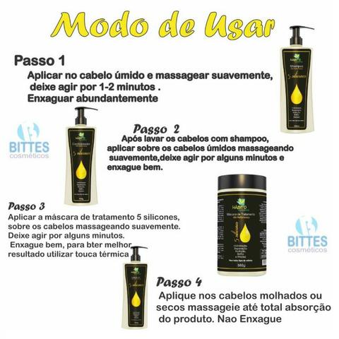 Kit Reparação Nutrição Profunda 5 Silicones Bittes Hair (2) - Foto 2