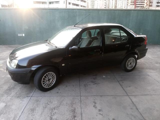 Carro Ford Fiesta Sedan Street 1.0, 4 portas, ar - 2003 (Preta) - Conservado - Foto 3
