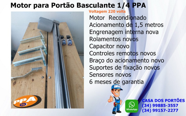 Motor para portão eletrônico basculante PPA - Foto 2