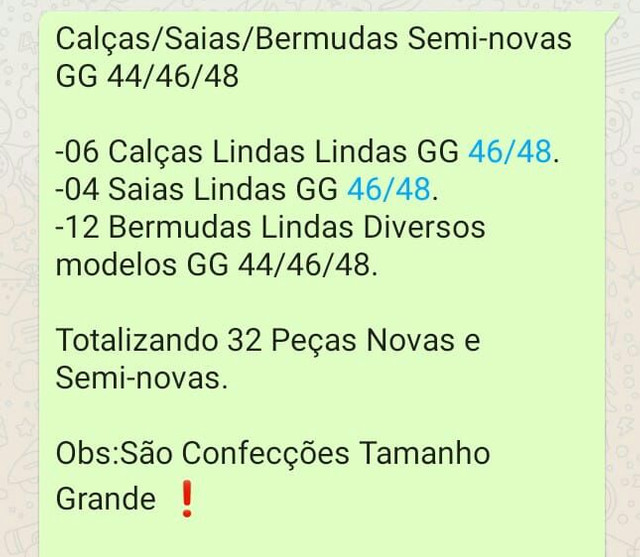 Calças/Saias/Bermudas/Semi-novas GG - Foto 5