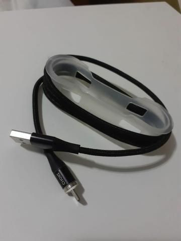 Cabo USB com imã e manta de pano - Foto 2