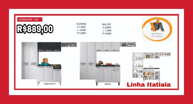 Cozinha Rose de aço