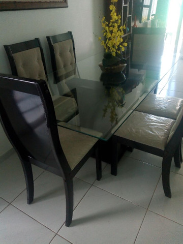 Mesa de Jantar de Vidro com 6 Cadeiras - Foto 3
