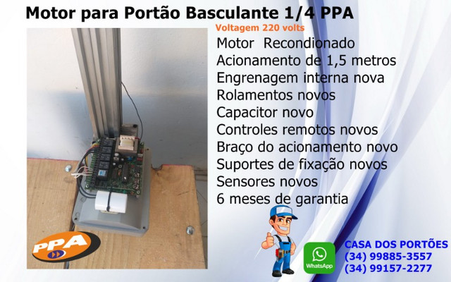 Motor para portão eletrônico basculante PPA