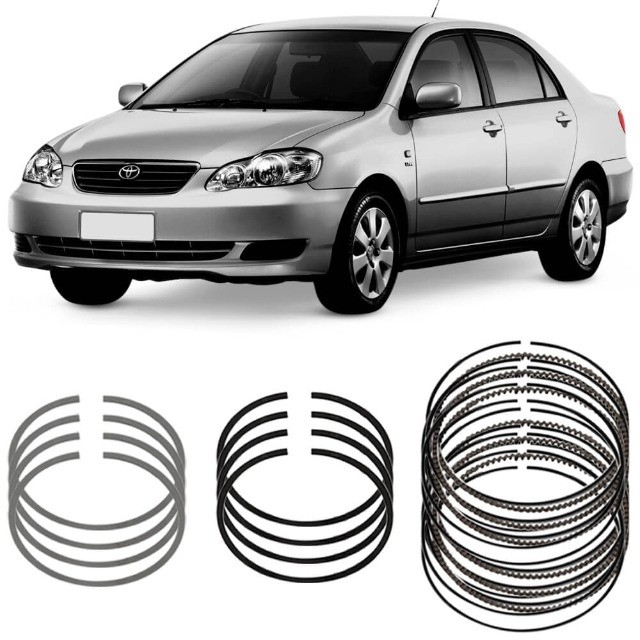 Jogo Anel Segmento STD Corolla 1.8 2001 a 2007 Metal Leve