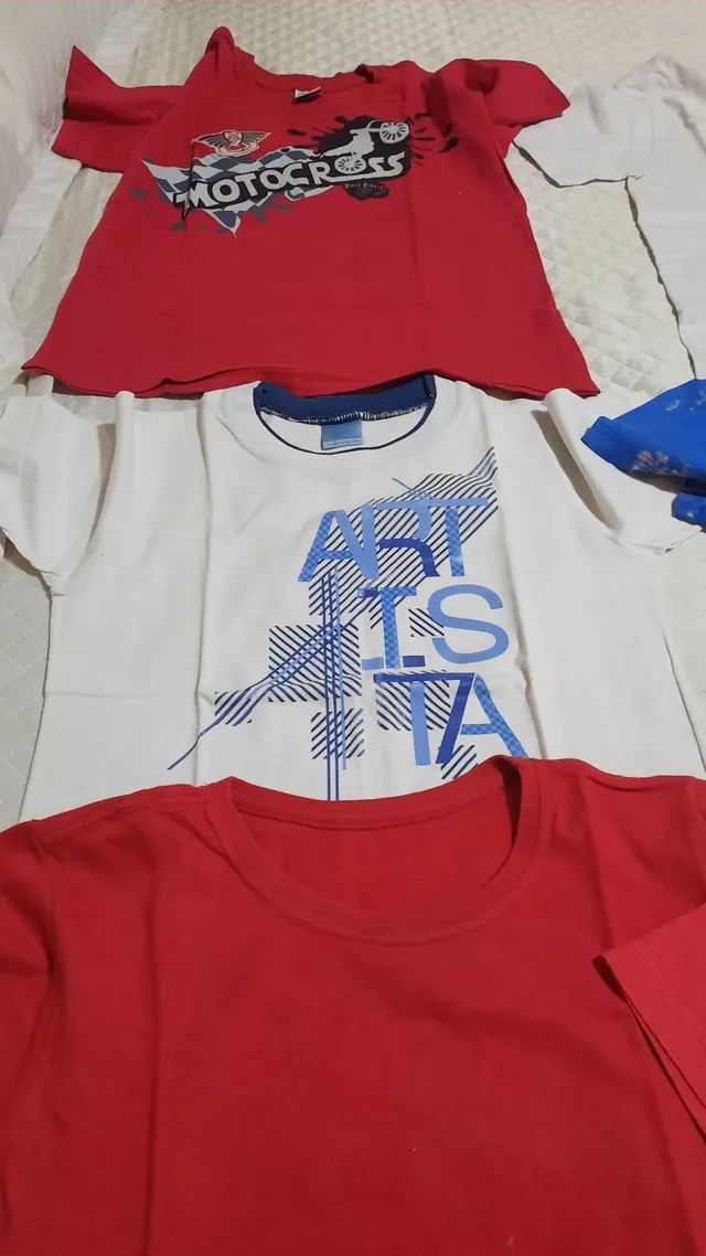 Camisetas tam.10, seminovas. 12,00 cada - Foto 4