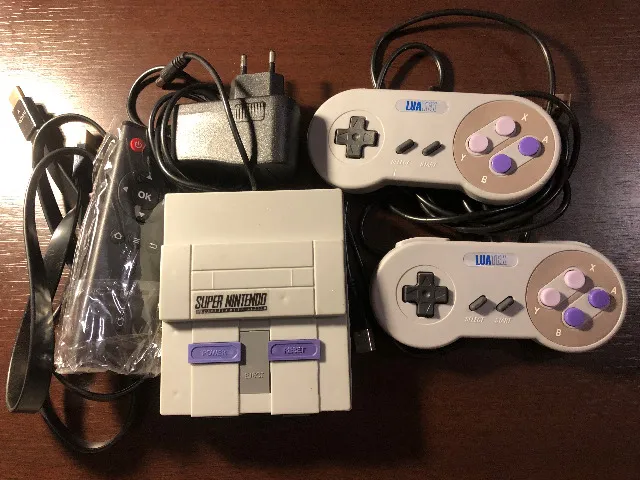 Mini Super nintendo 93 mil jogos 2 controles + Brinde Estrela Super Mário