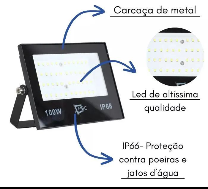 Refletor de led 100w - Foto 2